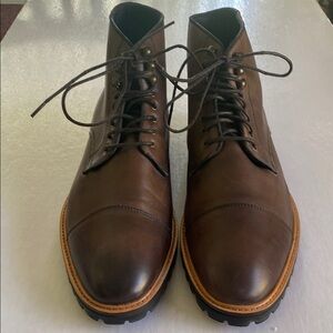 Gordon Rush Men's Chestnut Brown Leather Boots Size 8.5